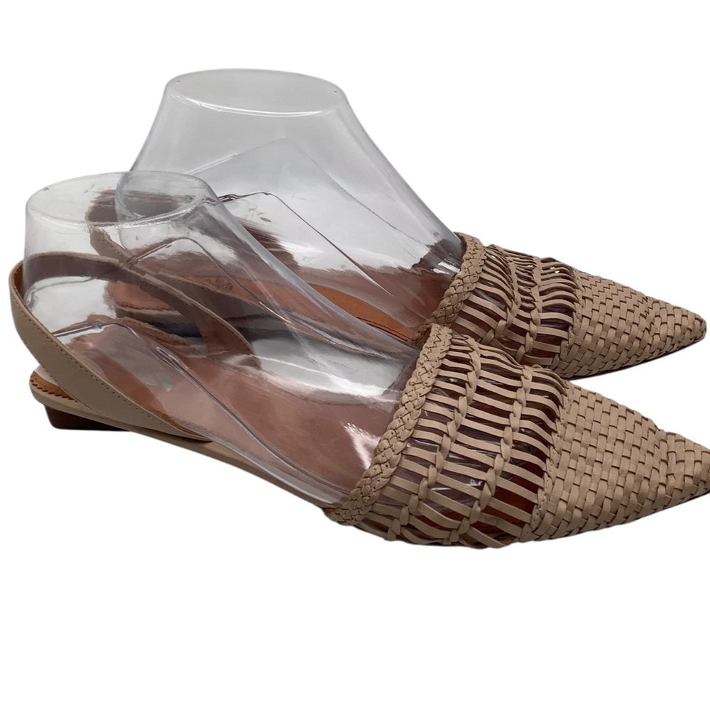 Franco Sarto Tan Woven Sandals with Pointed Toe size 9 flats - Picture 2 of 5